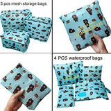 Sackorange 7 Set Travel Storage Bags Packing cubes Multi-functional Clothing Sorting Packages,Travel Packing Pouches,Luggage Organizer (Little bear)