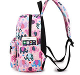 Lightweight Canvas Backpack For Women, Teens And Kids (Elephant Pink Small V2)