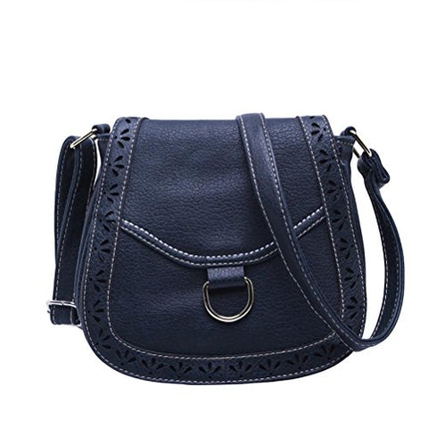 BIBITIME Campus Preppy Shoulder Messenger Bag Hollow Clover Cross body Bag Travel Bag for Holiday