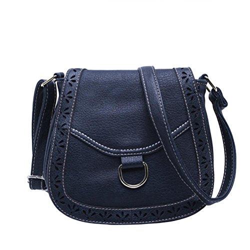 BIBITIME Campus Preppy Shoulder Messenger Bag Hollow Clover Cross body Bag Travel Bag for Holiday