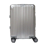 Boarding Suitcase, Aluminum-Magnesium Alloy Trolley Case, Durable Pc Luggage Case, With Tsa Lock Rotating Wheels, Silver, 24 inch