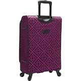 American Flyer Astor 5-Piece Spinner Luggage Set, Black/Purple, One Size