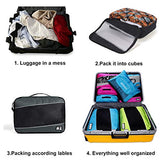 8 Set Packing Cubes, Travel Luggage Bags Organizers Mixed Color Set(rose/blue)