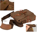 AUGUR Vintage Messenger Bag Ipad Bag Retro Small Canvas Messenger Bags Shoulder Bag (Army green)
