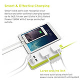 UPWADE Outlet Travel Power Strip Surge Protector with 4 Smart USB Charging Ports (Total 5V 4.2A Output) and 5ft Cord,Multi-Port USB Wall Charger Desktop Hub Portable Travel Charger Charging Station