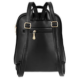 Vbiger Womens Backpack Pu Leather Casual Shoulder Bag Fashion Girls School Bag Daypack (Black)