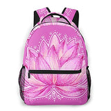 Multi leisure backpack,Lotus Flower Design, travel sports School bag for adult youth College Students
