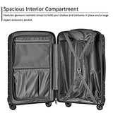 JOYWAY 3 Pcs Luggage Set Hardside Lightweight Spinner Suitcase with TSA Lock… (red)