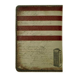 Zlyc Vintage Novelty Pu Leather Travel Wallet Passport Holder Case Waterproof Cover, Us National