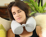 Twist Memory Foam Travel Pillow for Neck, Chin, Lumbar and Leg Support - For Traveling on Airplane, Bus, Train or at Home - Best for Side, Stomach and Back Sleepers - Adjustable, Bendable Roll Pillow