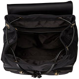 Calvin Klein Key Item Nylon Backpack, Black/Gold, One Size