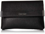 Calvin Klein Raelynn Saffiano Belt Bag Fanny Pack, black/silver