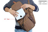 Koolertron Mens Boys Vintage Canvas Shoulder Military Messenger Bag Sling School Bags Chest