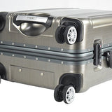 TPRC 20" "Luna Collection" Carry-On Luggage with Sturdy Aluminum Frame, WIDE-BODY, Dual 8-Wheel Spinner System, and TSA Locks, Brushed Gold Color Option