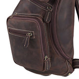 Polare Cool Real Leather Cross Body Sling Bag Chest Bag Backpack Large