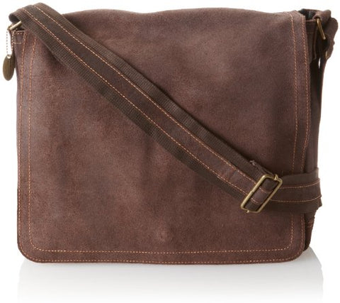 David King & Co. Full Flap Messenger Distressed, Cafe, One Size