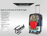 Charles Fazzino "In The Center Of It All At Night" - 22" Carry-On Luggage By Visionair Luggage