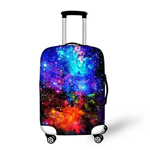Dbtxwd Suitcase Protective Cover 3D Colorful Stars Wear-Resisting High Elastic Force