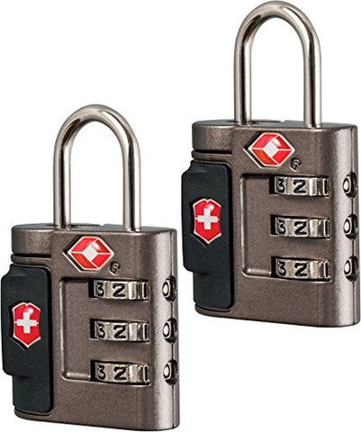 Victorinox Travel Sentry Approved Combination Lock Set, Grey, One Size