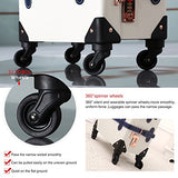 Unitravel Hardside Spinner Luggage Sets Travel Vintage Suitcase Set 3 Pieces