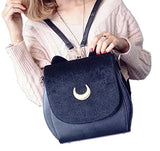 Yoleoly Girls Sailor Moon Pu Leather Plush Casual Crossbody Shoulder Bag Satchel Handbag Backpack