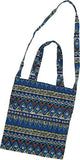 Zuzify Printed Cotton Canvas Shoulder Or Carry Tote Bag. Zuz0014 Os Blue
