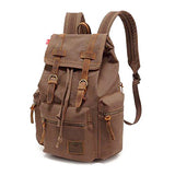 Canvas Backpack, P.Ku.Vdsl-Augur Series Vintage Canvas Leather Backpack Hiking Daypacks Computers