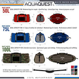 Aqua Quest White Water Duffel - 100% Waterproof 50 L Bag - Lightweight, Durable, External Pockets -