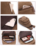 Lightweight Mini Canvas Backpack For Women Girls Purse Small Rucksack Sling Bag (Small, Black 2)