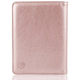 Gdtk Leather Passport Holder Cover Case Rfid Blocking Travel Wallet (Rose Gold)