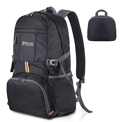 Reyleo Foldable Travel Hiking Backpack, Ultra Lightweight Packable Carry On Daypack Unisex For