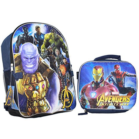 MARVEL 2018 Avengers 2018 Avengers 16" Backpack With Lunch Bag