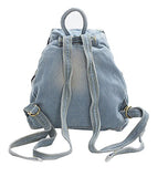 Saierlong Women'S And Girl'S Denim Backpack Jean School Bag Travel Bag Blue