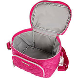 Bebe Women'S Gigi Reusable Insulated Lunch Box Tote Bag Casual Daypack, Wine, One Size