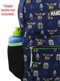 Star Wars Mandalorian Baby Yoda Boy's Girl's Adult 16 Inch School Backpack (One Size, Blue/Green)