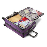 American Tourister Zoom 3 Piece Bundle | 21", 25", Travel Pillow (Purple)