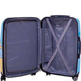 Ed Heck Luggage Riley 29" Expandable Hardside Checked Spinner Luggage (Blue)