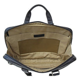 Boconi Tyler Tumbled Leather Zipster in Black w/ Khaki