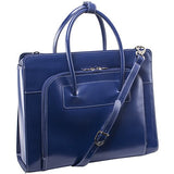 McKlein Lake Forest, Top Grain Cowhide Leather, 15" Ladies' Laptop Briefcase, Navy