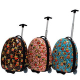 Owl Print Kids Hard Shell Luggage/Children Suitcase Carry On Luggage In 3 Colors (Pink)