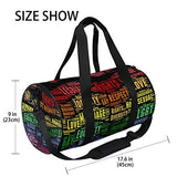 OuLian Gym Bag Eliminating HBT Bullying Women Canvas Duffel Bag Cute Sports Bag for Girls
