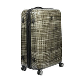 ful Luggage Woven 20 Inch Expandable Spinner Rolling Luggage Suitcase, Hard Case, Gray