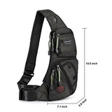 Nicgid Sling Bag Chest Shoulder Backpack Fanny Pack Crossbody Bags for Men(Black)