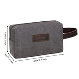 On Sale - S-Zone Canvas Travel Toiletry Bag Shaving Dopp Kit Cosmetic Makeup Bag (Gray)