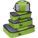 eBags Small/Medium Packing Cubes for Travel - Organizers - 4pc Set - (Grasshopper)