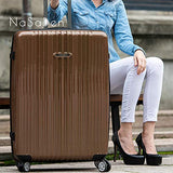 NaSaDen Suitcases with wheels Large luggage TSA Lock ABS+PC [Coffee Gold] 29-Inch German Design lightweight away luggage