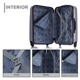 Inusa Royal Collection 3-Piece Lightweight Hardside Spinner Luggage Set Silver