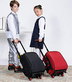 Trolley Rucksack Multi-Compartment Wheeled Rolling Backpack For Kids And Students,B