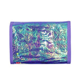 Aibearty Folding Leather Makeup Bag Small Cosmetic Case Organizer with Brush Holders and Clear