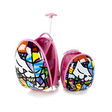 Heys America Britto Egg Shape Luggage With Backpack (Multi-Britto Dog)